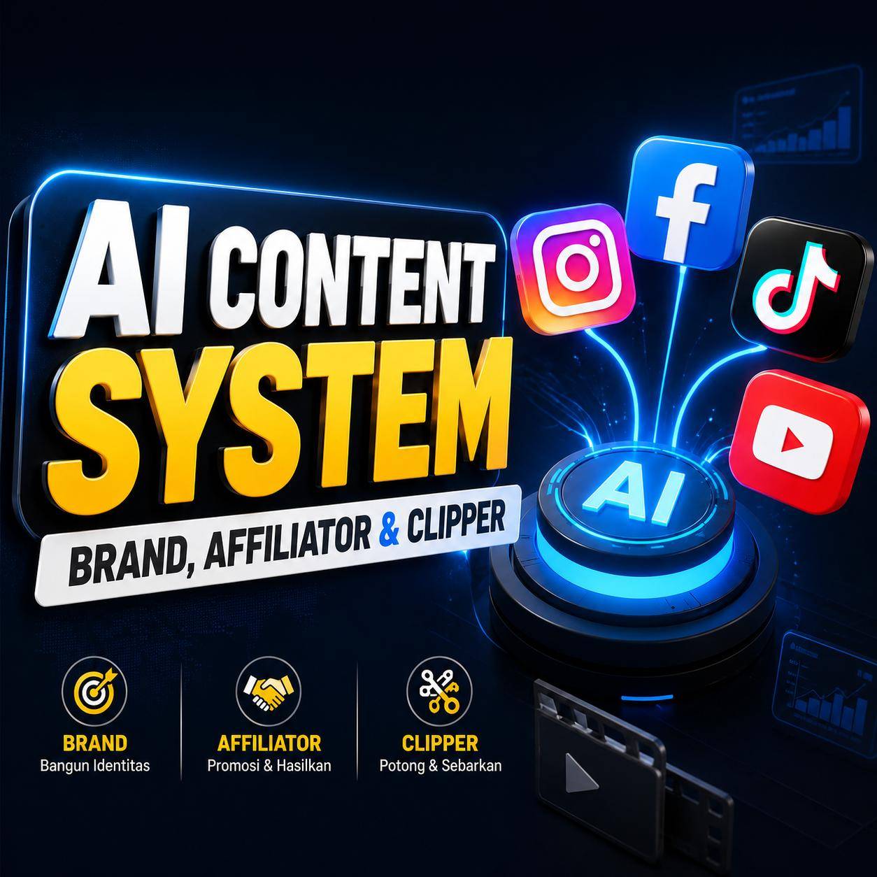 AI Content Systen untuk Content Creator, Affiliator & Clipper